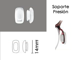 Plaquetas de Silicona, Base Cuadrada, Presión, 14mm